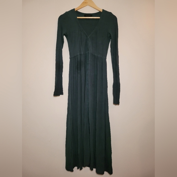 Hatch the Softest Rib Knit Dress in Pine sz 0 - Picture 5 of 9